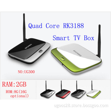 Newest Arrival 1.6GHz 2G+8G Android4.2 Quad Core RK3188 Smart TV Box